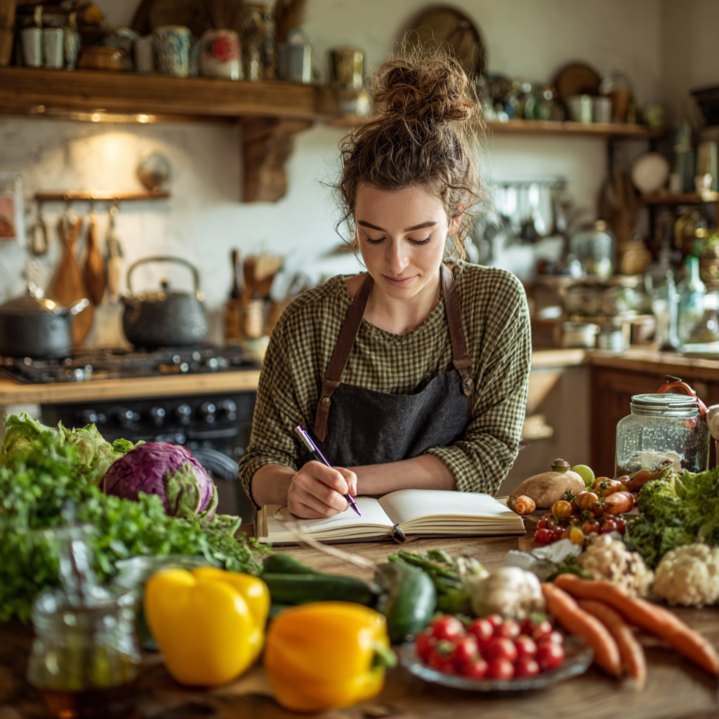 Smiling Hungarian family preparing healthy meals together in modern kitchen
